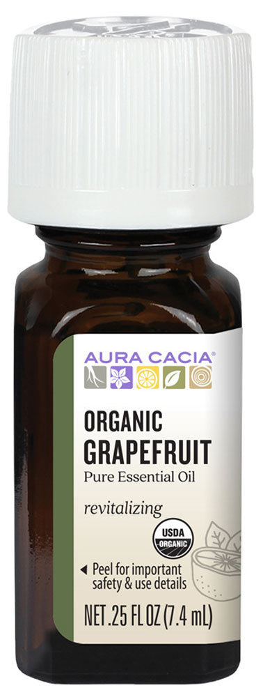 AURA CACIA Grapefruit, Certified Organic EO (7.4 ml)