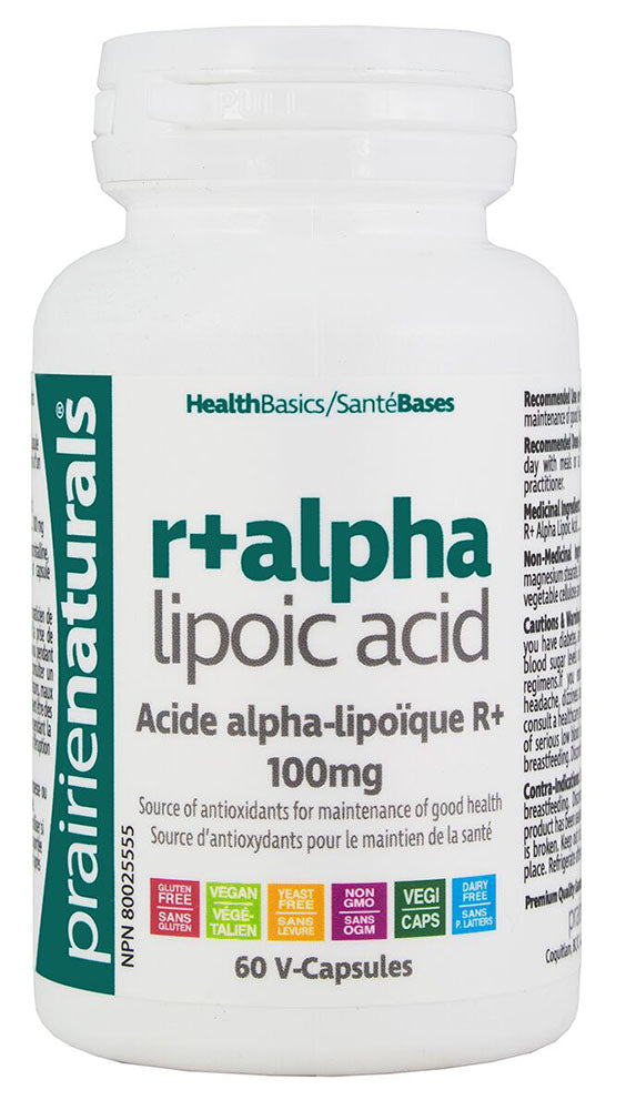 PRAIRIE NATURALS R+Alpha Lipoic Acid (100 mg - veg 60 caps)