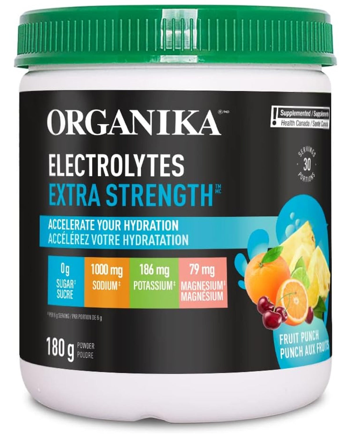 ORGANIKA Electrolytes Extra Strength (Fruit Punch - 180 grams)