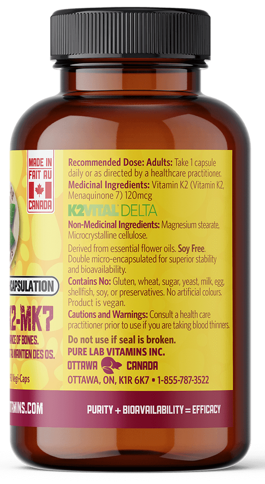 Vitamin supplement bottle with label on a black background