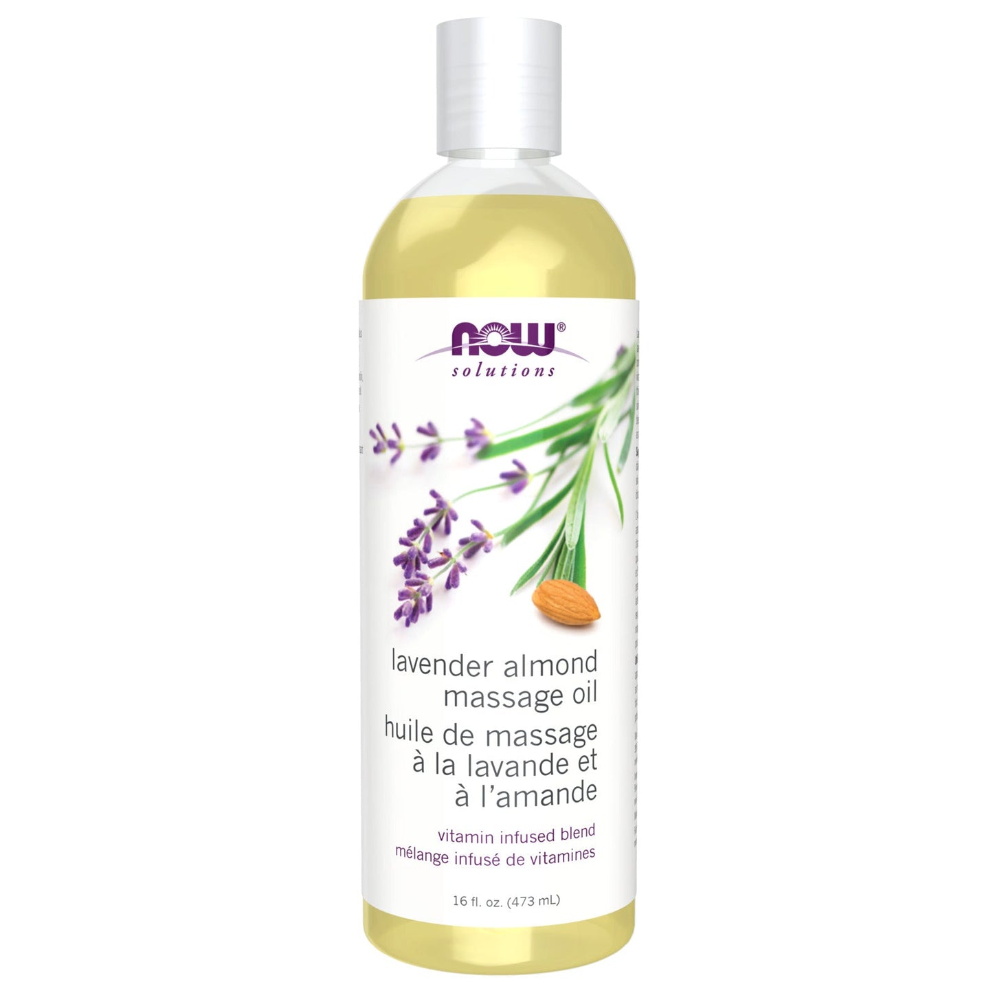 NOW Lavender-Almond Massage Oil (473 ml)