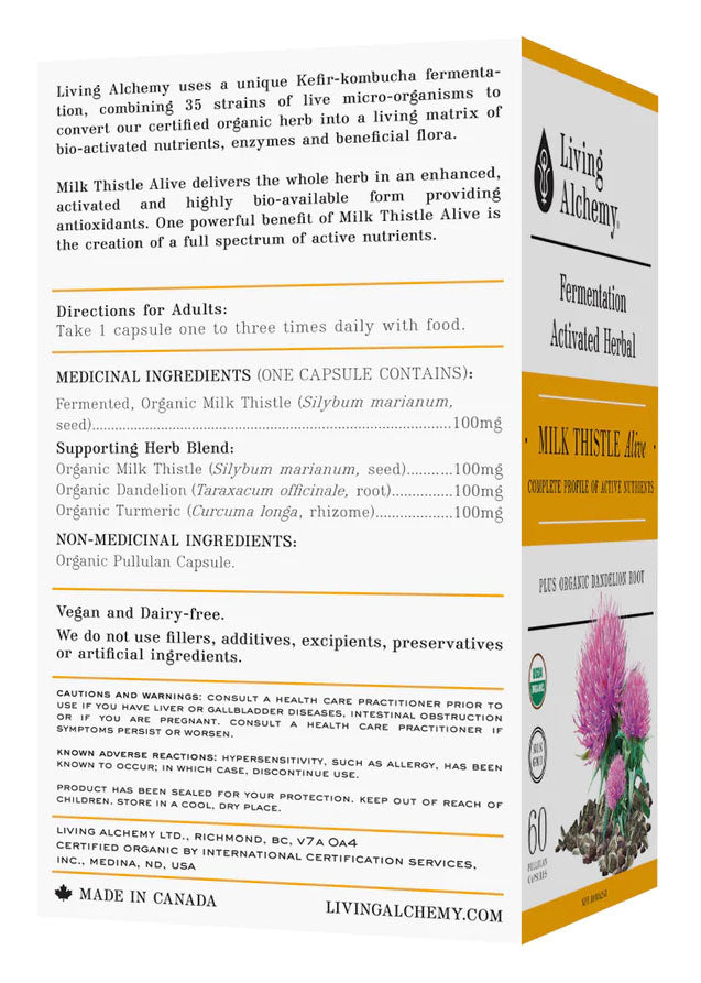 LIVING ALCHEMY Milk Thistle Alive (60 caps)