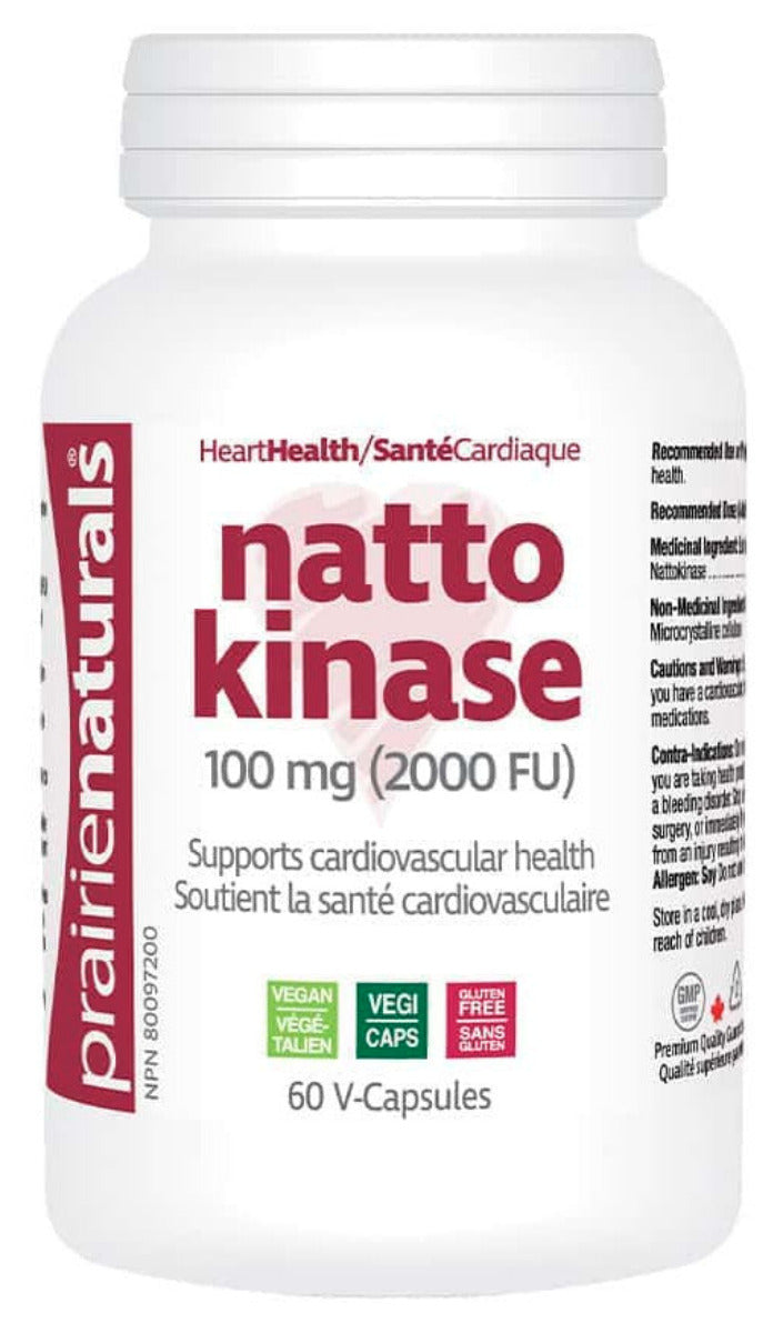 PRARIE NATURALS Nattakinose (2000 FU / 100 mg - 60 VEG CAP)