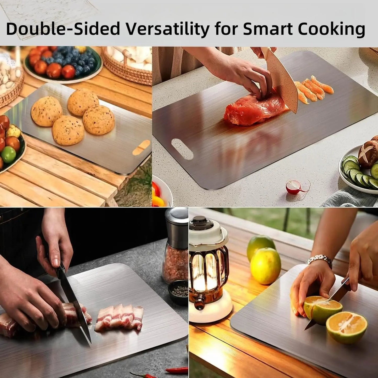 Pure Cut Titanium Cutting Board, Non Plastic Metal Titanium Cutting Boards for Kitchen (13 * 9 in)