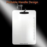 Stainless Steel Cutting Board – 11.4" x 7.9" Thickened Metal Chopping Board with Precision Markings