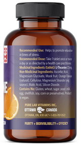 Vitamin supplement bottle with label on a black background