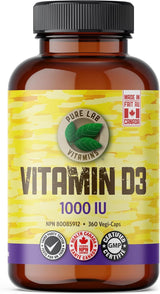 PURE LAB VITAMINS D3 (1000 IU - 360 veg caps)