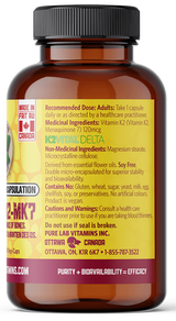 Vitamin supplement bottle with label on a black background