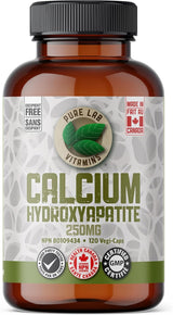 PURE LAB VITAMINS Calcium Hydroxyapatite (250 mg - 120 veg caps)