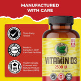 PURE LAB VITAMINS D3 (2500 IU - 240 veg caps)