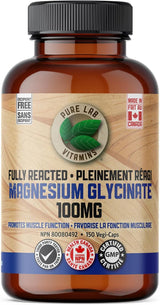 PURE LAB VITAMINS Magnesium Glycinate 100 mg Excipient Free