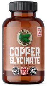 PURE LAB VITAMINS Copper Glyciante (60 veg caps)