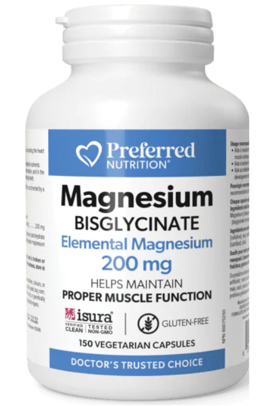 PREFERRED NUTRITION Magnesium Bisgylcinate	 (150 	veg caps)