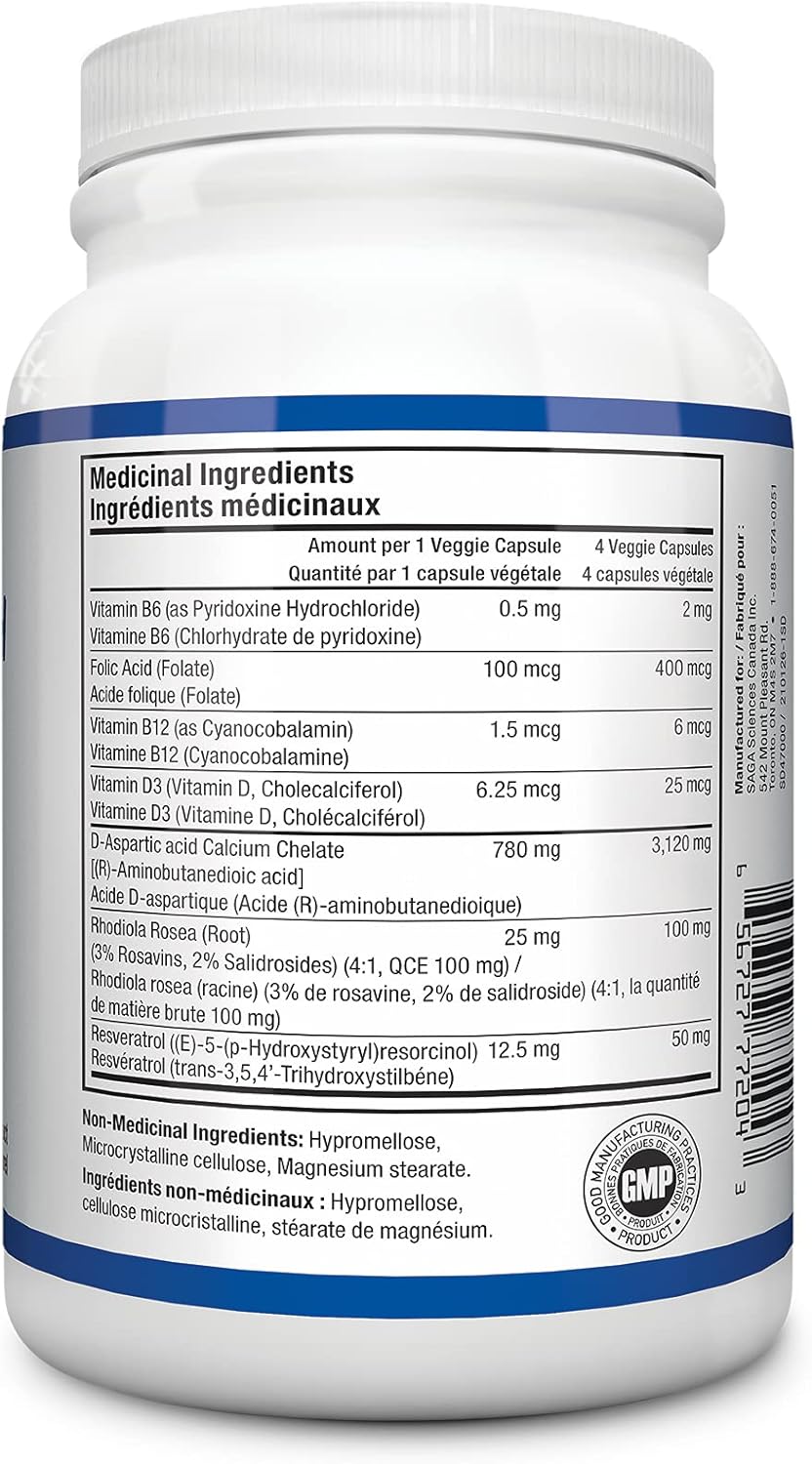 SD PHARMACEUTICALS Men's Health DAA+ ( D-Aspartic Acid - 120 Caps)