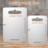 Stainless Steel Cutting Board – 11.4" x 7.9" Thickened Metal Chopping Board with Precision Markings