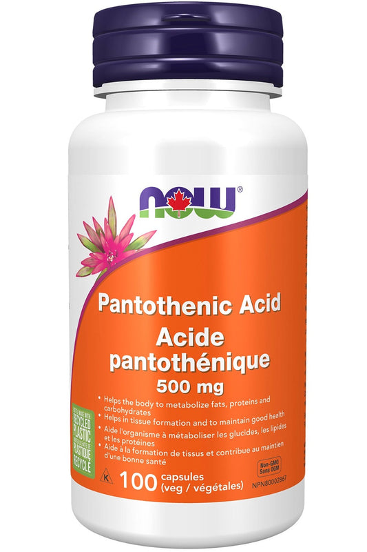 NOW Pantothenic Acid (500 mg - 100 Veg Capsules)