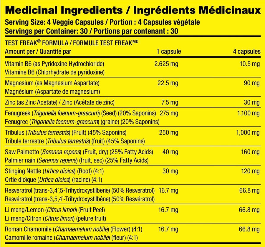 PHARMAFREAK Test Freak Hybrid 120 Count