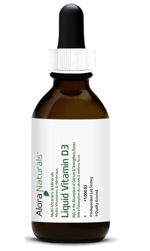 Alora Naturals Liquid Vitamin D3 25 mcg (50 mL) – Sunshine Support for Bones, Immunity and Mood