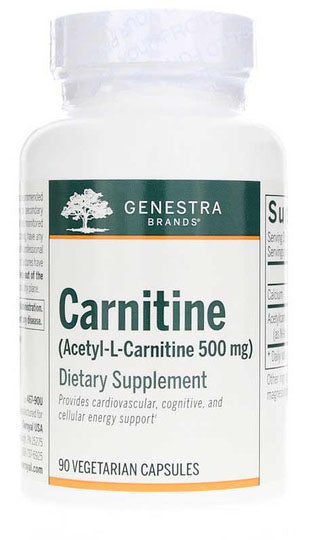 GENESTRA Carnitine (Acetyl L-Carnitine) (500 mg - 90 veg caps)