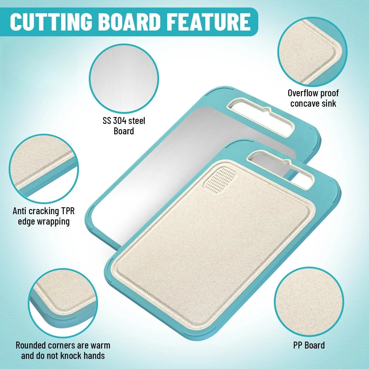 The Ultimate 2-in-1 Cutting Board for Busy Moms – Stainless Steel and Wheat Straw