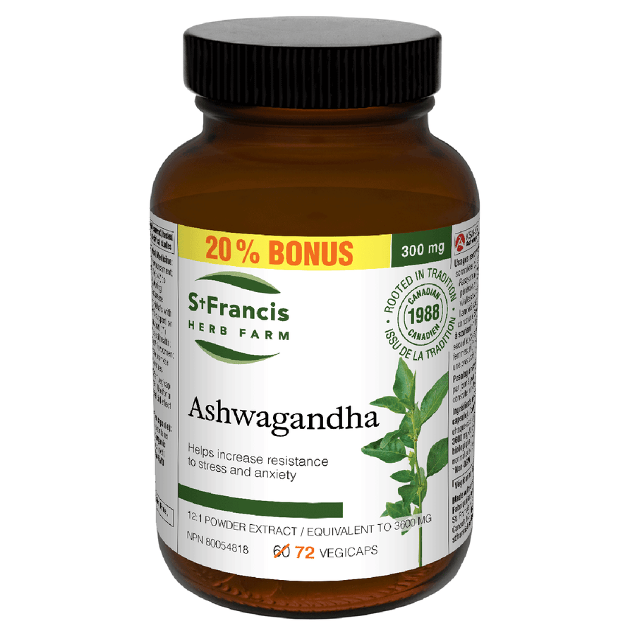 ST FRANCIS Ashwagandha Capsules BONUS (72 caps)