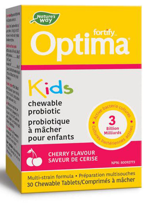 NATURE'S WAY Fortify Optima Kids Chewable Probiotic (Cherry - 30 tabs)