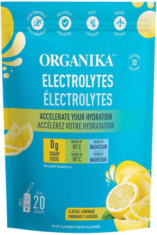 ORGANIKA Electrolytes - Classic Lemonade (20 Sachets )