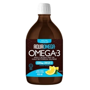 AQUAOMEGA Omega 3 High EPA (Lemon - 450 ml)